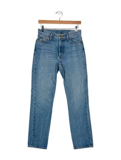 Pre-owned B Sides High-rise Straight Leg Jeans In Blue