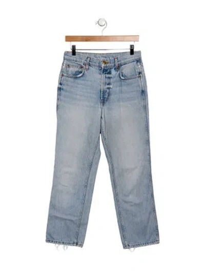 Pre-owned B Sides High-rise Straight Leg Jeans In Blue