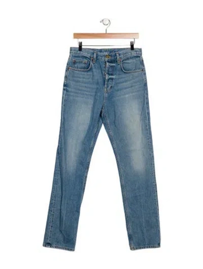 Pre-owned B Sides High-rise Straight Leg Jeans In Blue