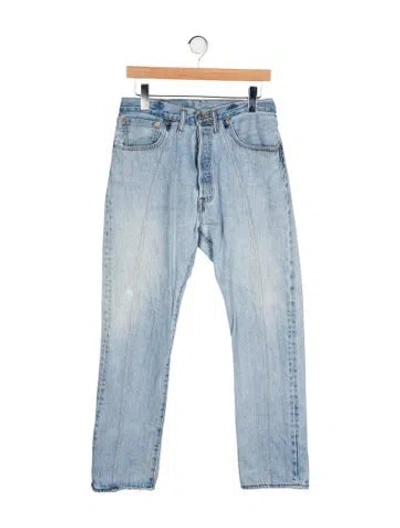 Pre-owned B Sides High-rise Straight Leg Jeans In Blue