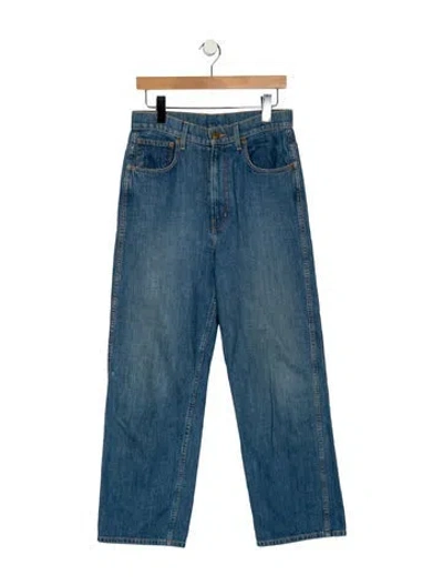Pre-owned B Sides High-rise Straight Leg Jeans In Blue