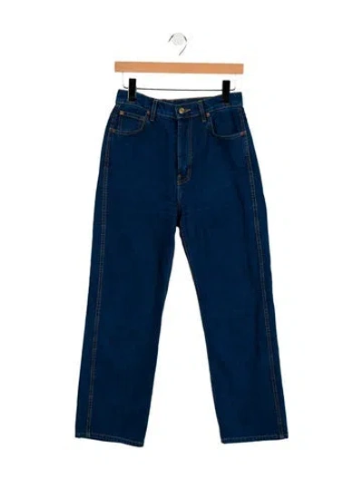 Pre-owned B Sides High-rise Straight Leg Jeans In Blue