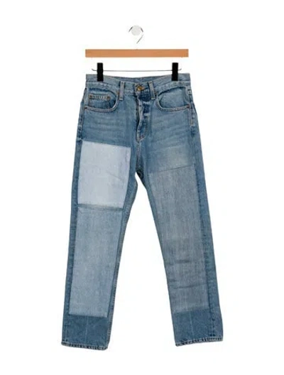 Pre-owned B Sides High-rise Straight Leg Jeans In Blue