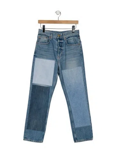 Pre-owned B Sides High-rise Straight Leg Jeans In Blue
