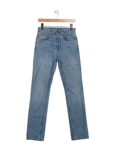 Pre-owned B Sides High-rise Straight Leg Jeans In Blue