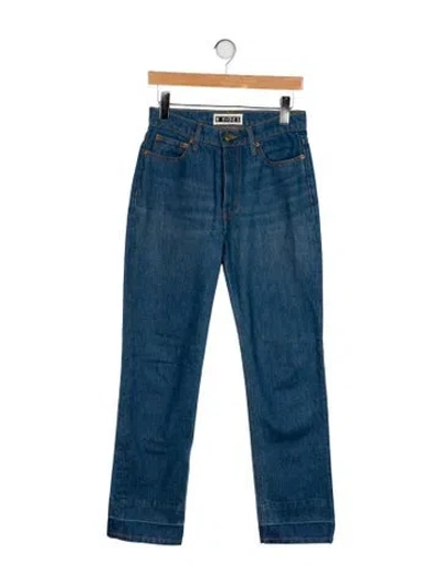 Pre-owned B Sides High-rise Straight Leg Jeans In Blue