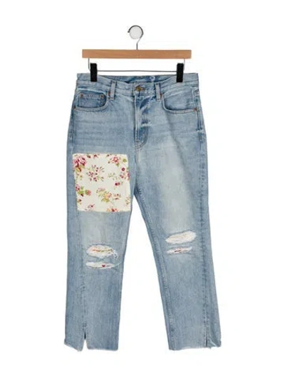 Pre-owned B Sides High-rise Straight Leg Jeans In Blue