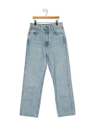Pre-owned B Sides High-rise Straight Leg Jeans In Blue