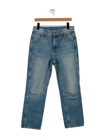 Pre-owned B Sides High-rise Straight Leg Jeans In Blue