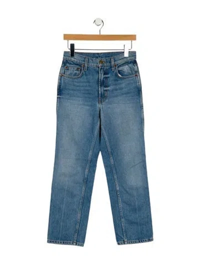 Pre-owned B Sides High-rise Straight Leg Jeans In Blue