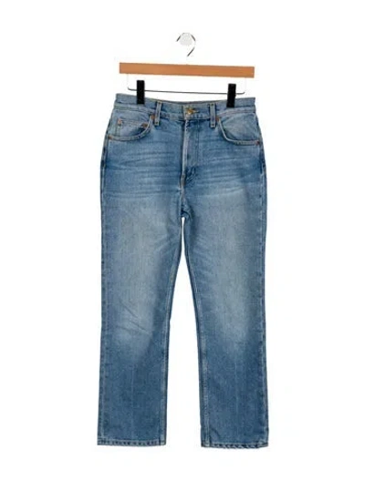 Pre-owned B Sides High-rise Straight Leg Jeans In Blue