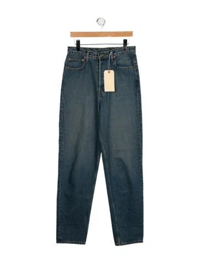 Pre-owned B Sides High-rise Straight Leg Jeans In Blue