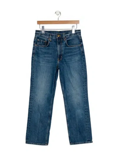 Pre-owned B Sides High-rise Straight Leg Jeans In Blue