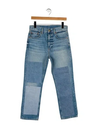 Pre-owned B Sides High-rise Straight Leg Jeans In Blue