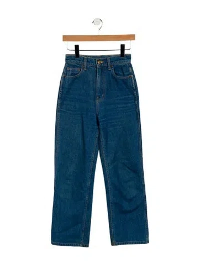 Pre-owned B Sides High-rise Straight Leg Jeans In Blue