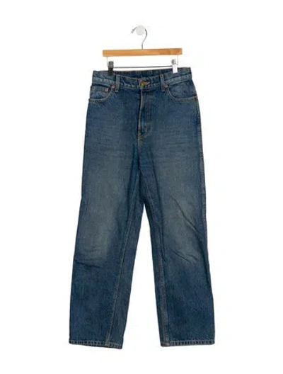Pre-owned B Sides High-rise Straight Leg Jeans In Blue