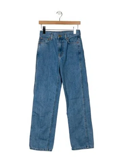 Pre-owned B Sides High-rise Straight Leg Jeans In Blue