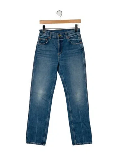 Pre-owned B Sides High-rise Straight Leg Jeans In Blue