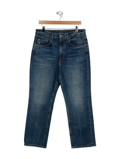 Pre-owned B Sides High-rise Straight Leg Jeans In Blue