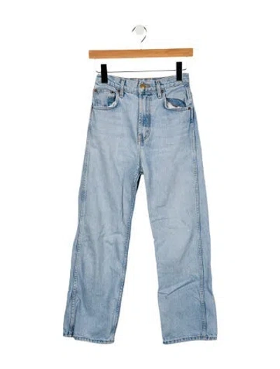 Pre-owned B Sides High-rise Straight Leg Jeans In Blue