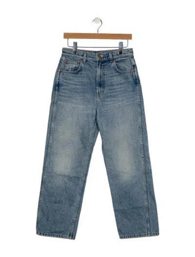 Pre-owned B Sides High-rise Straight Leg Jeans In Blue