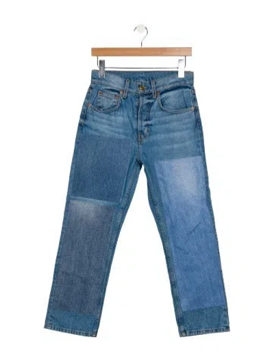 Pre-owned B Sides High-rise Straight Leg Jeans In Blue