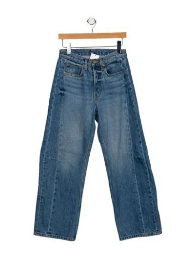 Pre-owned B Sides High-rise Straight Leg Jeans In Blue