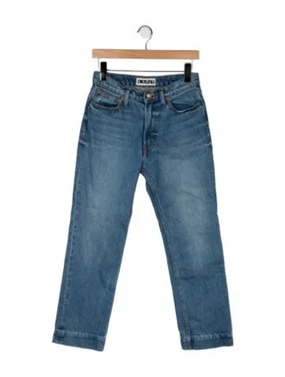 Pre-owned B Sides High-rise Straight Leg Jeans In Blue