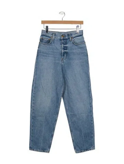 Pre-owned B Sides High-rise Straight Leg Jeans In Blue