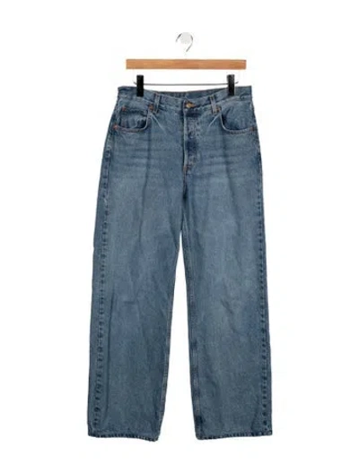 Pre-owned B Sides High-rise Straight Leg Jeans In Blue