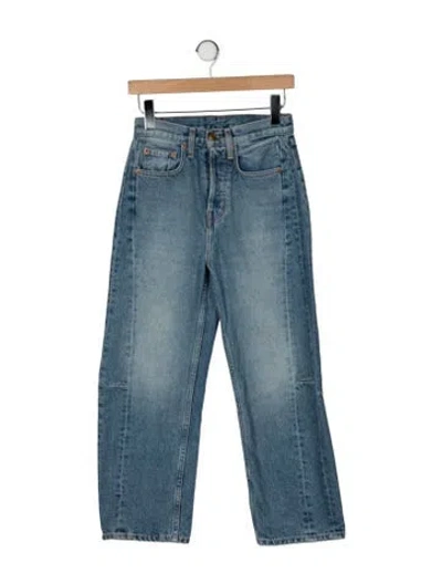 Pre-owned B Sides High-rise Straight Leg Jeans In Blue