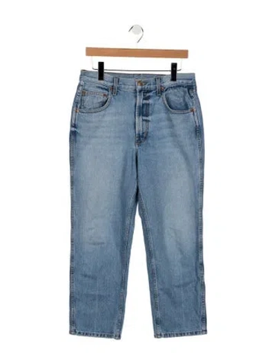 Pre-owned B Sides High-rise Straight Leg Jeans In Blue