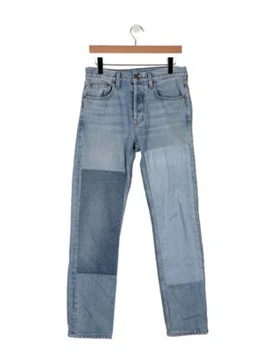 Pre-owned B Sides High-rise Straight Leg Jeans In Blue