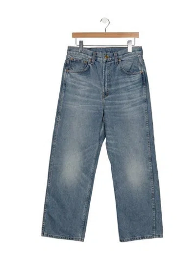 Pre-owned B Sides High-rise Straight Leg Jeans In Blue