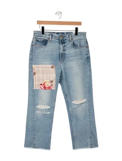 Pre-owned B Sides High-rise Straight Leg Jeans In Blue