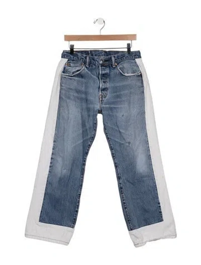 Pre-owned B Sides High-rise Straight Leg Jeans In Blue