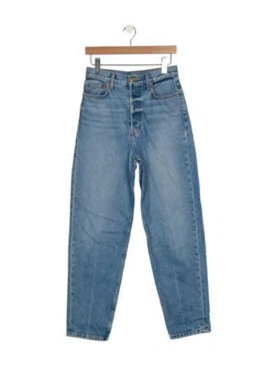 Pre-owned B Sides High-rise Straight Leg Jeans In Blue