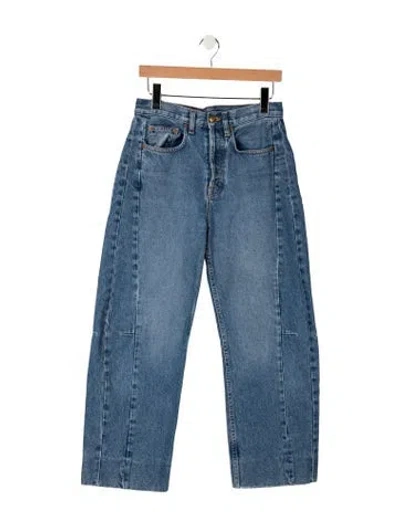 Pre-owned B Sides High-rise Straight Leg Jeans In Blue