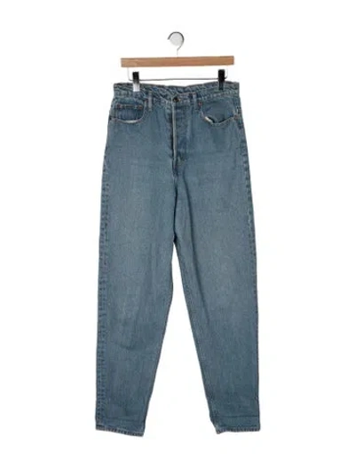 Pre-owned B Sides High-rise Straight Leg Jeans In Blue