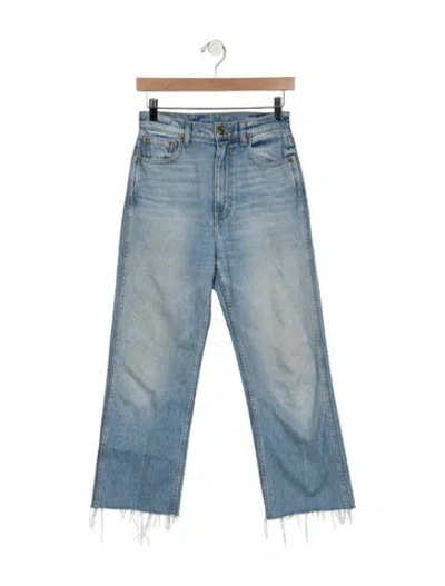 Pre-owned B Sides High-rise Straight Leg Jeans In Blue
