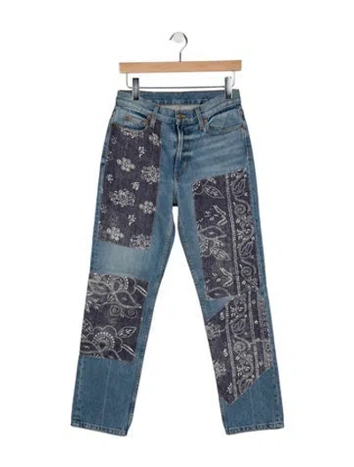 Pre-owned B Sides High-rise Straight Leg Jeans In Blue
