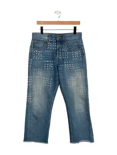 Pre-owned B Sides High-rise Straight Leg Jeans In Blue