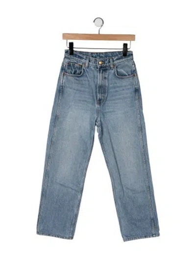 Pre-owned B Sides High-rise Straight Leg Jeans In Blue
