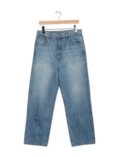 Pre-owned B Sides High-rise Straight Leg Jeans In Blue