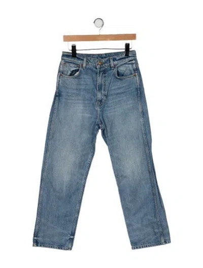Pre-owned B Sides High-rise Straight Leg Jeans In Blue