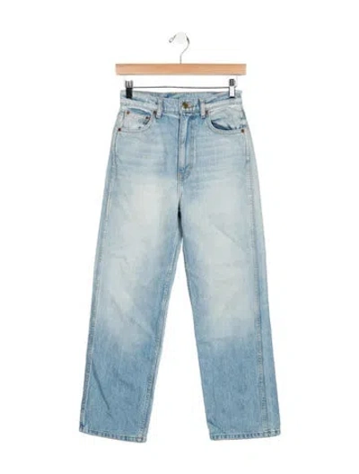 Pre-owned B Sides High-rise Straight Leg Jeans In Blue