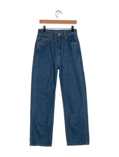 Pre-owned B Sides High-rise Straight Leg Jeans In Blue