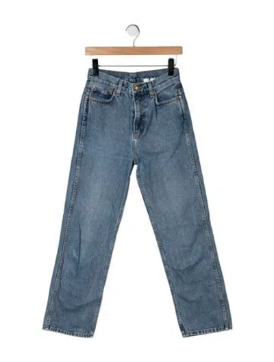 Pre-owned B Sides High-rise Straight Leg Jeans In Blue