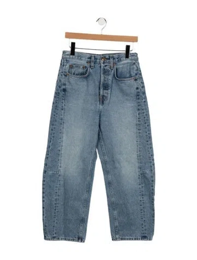 Pre-owned B Sides High-rise Straight Leg Jeans In Blue