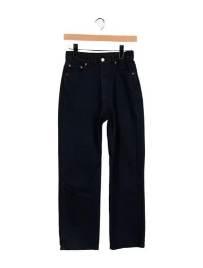 Pre-owned B Sides High-rise Straight Leg Jeans In Blue